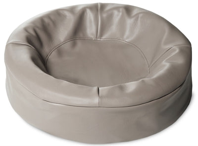 Bia Bed Kunstleer Hoes Hondenmand Taupe Bia-0 50X50X12 Cm Rond