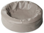 Bia Bed Kunstleer Hoes Hondenmand Taupe Bia-0 50X50X12 Cm Rond