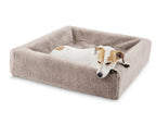 Bia Bed Fleece Hoes Hondenmand Taupe Bia-6 100X80X15 Cm