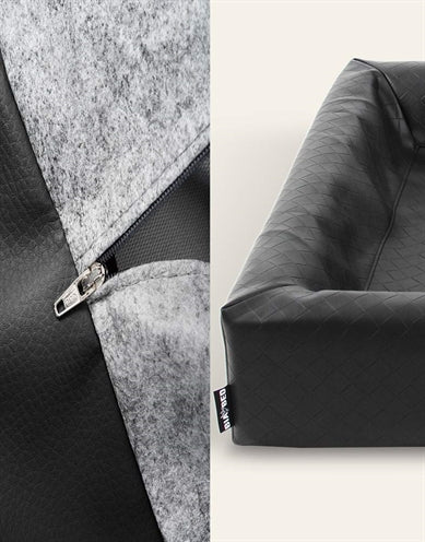Bia Bed Kunstleer Hoes Hondenmand Square Zwart Bia-4 85X70X15 Cm