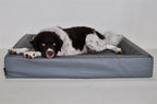 Bia Bed Kunstleer Hoes Hondenmand Grijs Bia-6 100X80X15 Cm