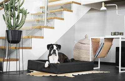 Bia Bed Kunstleer Hoes Hondenmand Zwart Bia-7 120X100X15 Cm
