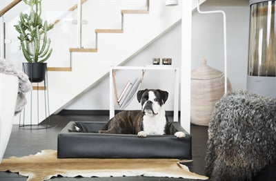 Bia Bed Kunstleer Hoes Hondenmand Zwart Bia-7 120X100X15 Cm