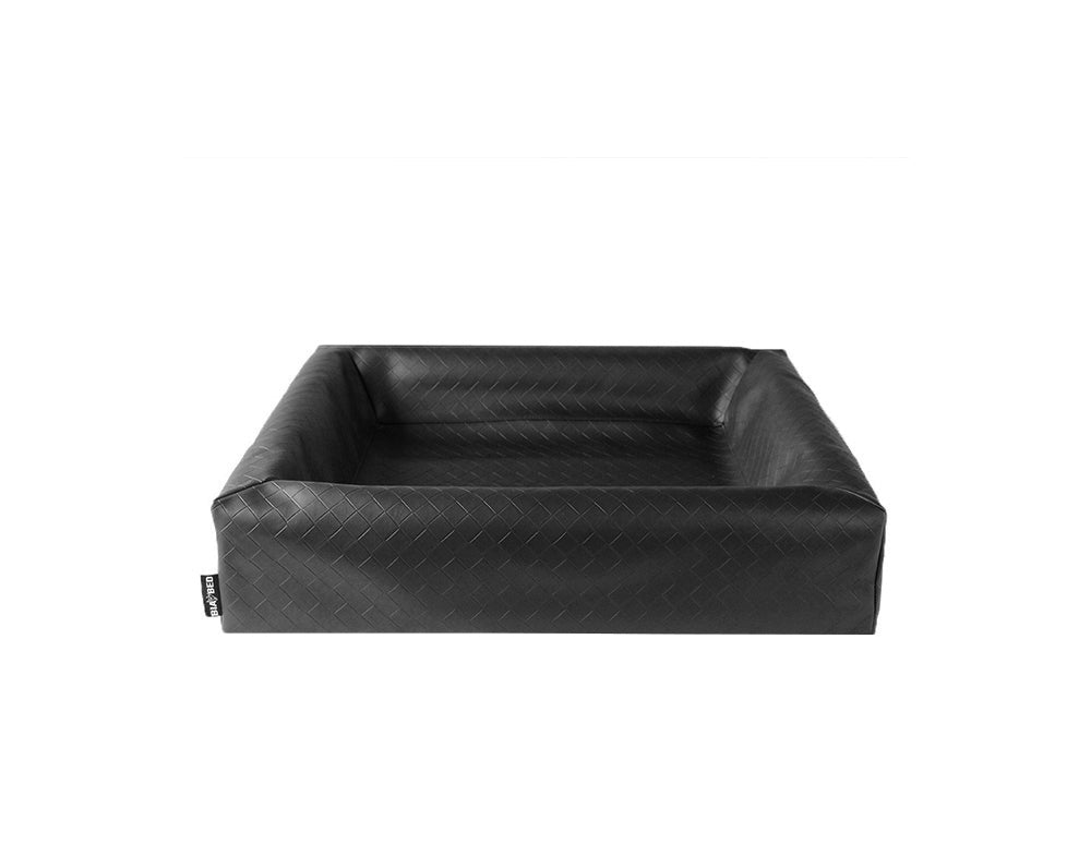 Bia Bed Faux Leather Cover Dog Bed Square Black Bia-4 85X70X15 Cm