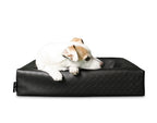 Bia Bed Faux Leather Cover Dog Bed Square Black Bia-4 85X70X15 Cm