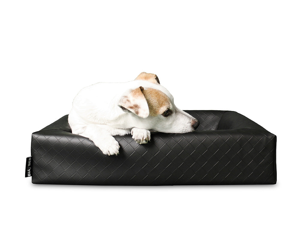 Bia Bed Kunstleer Hoes Hondenmand Square Zwart Bia-3 70X60X15 Cm