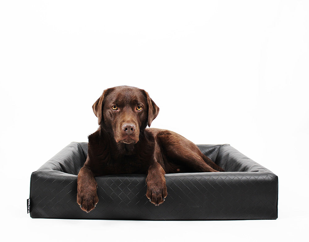 Bia Bed Kunstleer Hoes Hondenmand Square Zwart Bia-4 85X70X15 Cm